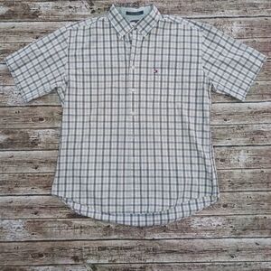 Tommy Hilfiger Men's Buttom Up Shortsleeve Plaid Shirt Size XL